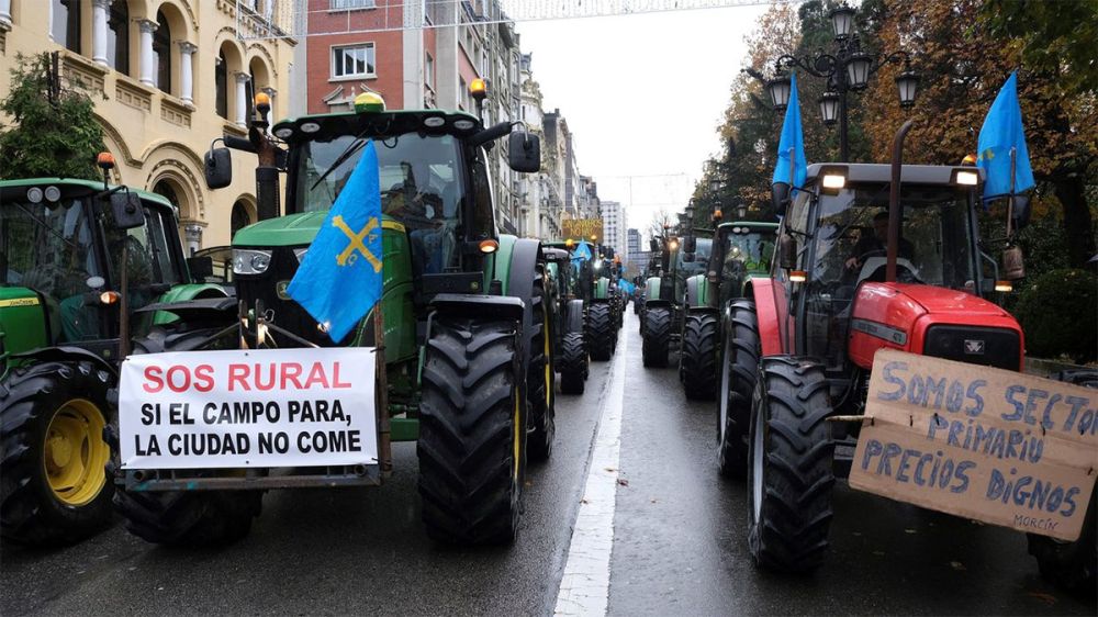 Programada una nueva tractorada en protesta por la situación del campo en Asturias