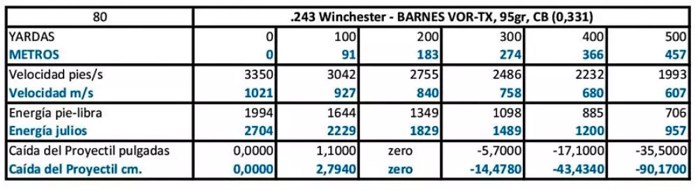   243 Winchester BARNES TTSX 80 grains