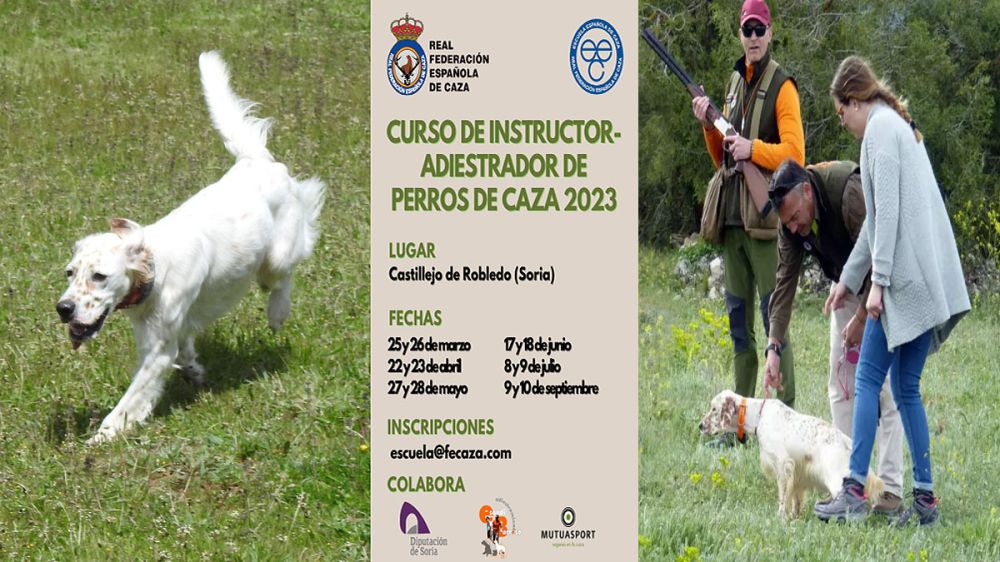 Castillejo de Robledo acogerá la edición 2023 del curso de Instructor-Adiestrador de Perros de Caza