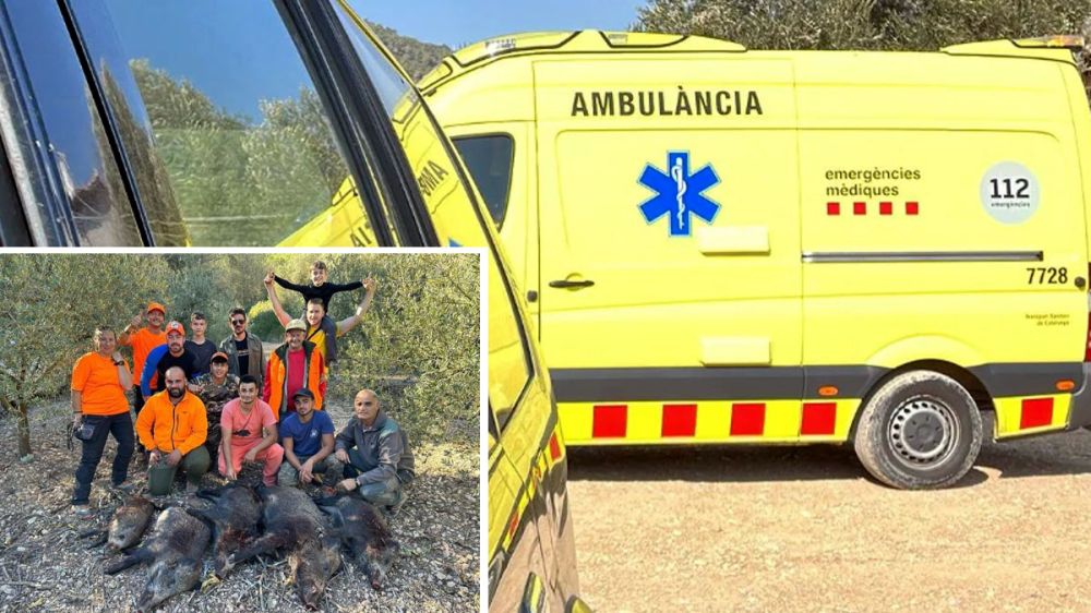 Mordida por un caballo: unos cazadores catalanes auxilian a una mujer gravemente herida