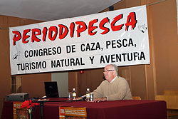  Xesús Marquina Olmedo, Jefe de Caza y Pesca de la Xunta de Galicia, durante una conferencia en la edición del pasado año.