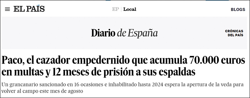  Noticia de El País