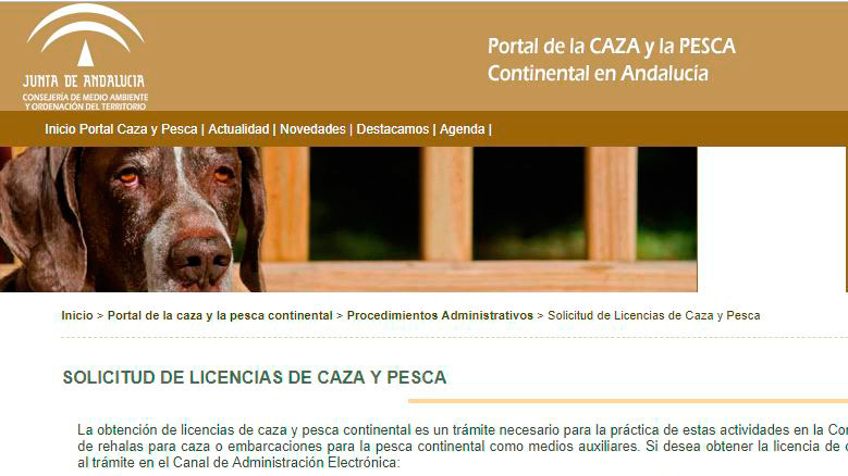  Licencias de caza en Andalucía