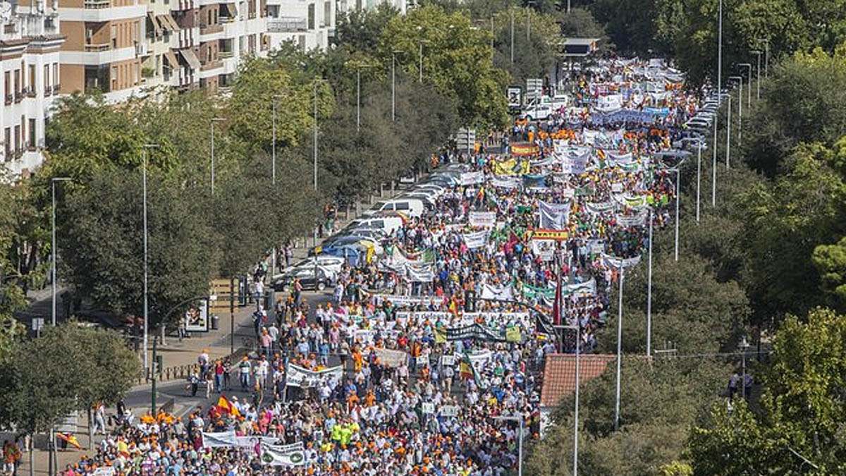 Manifestación cazadores Andalucía 2 octubre 2021
