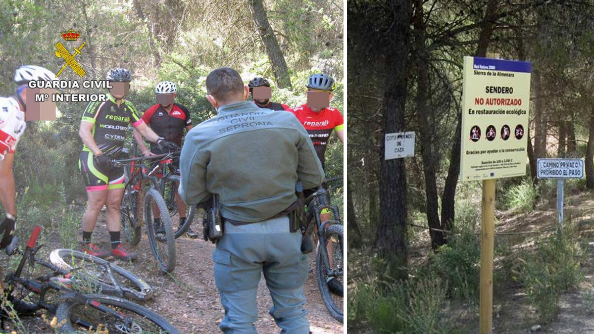  Multan a ciclistas por entrar en terrenos prohibidos de un coto de caza