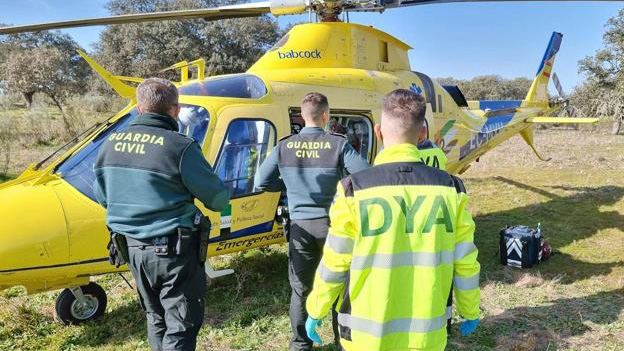   cazador herido disparo cara Extremadura