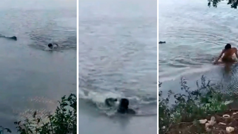 Un joven sale prácticamente ileso tras ser atacado por un cocodrilo  mientras nadaba