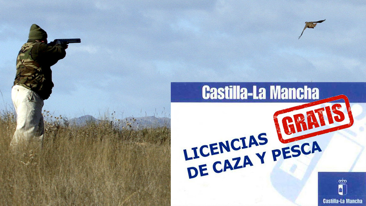   licencias gratis caza y pesca Castilla-La Mancha