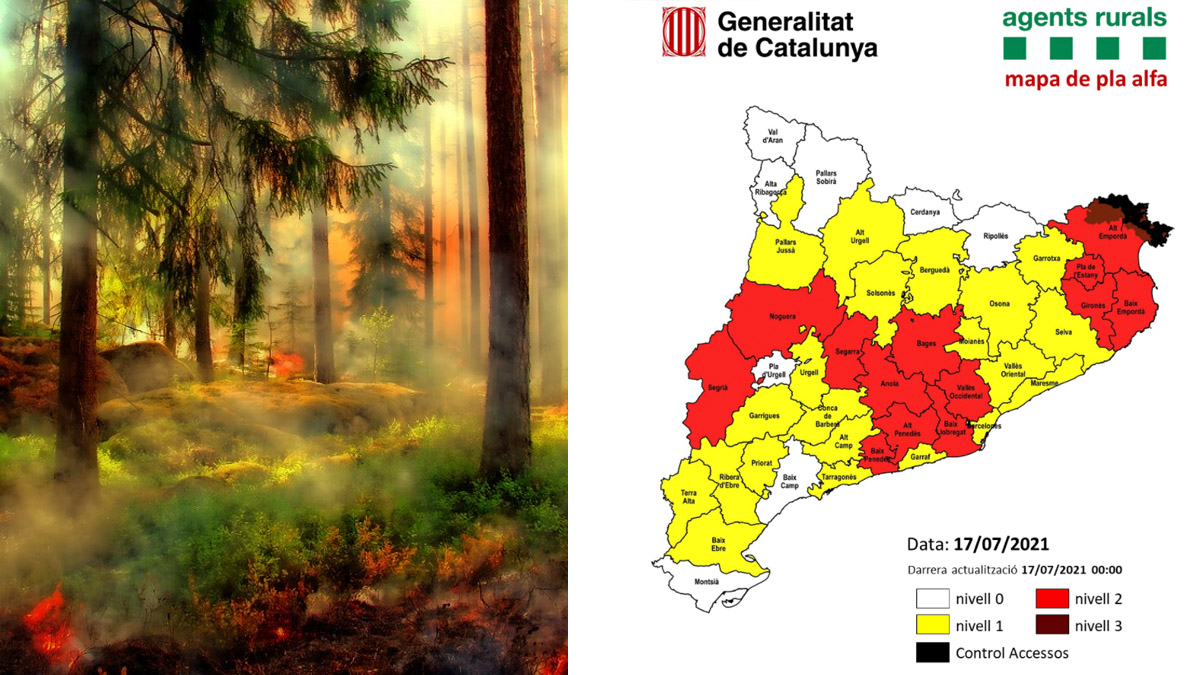  prohibida caza zonas cataluña Plan Alfa3 contra incendios