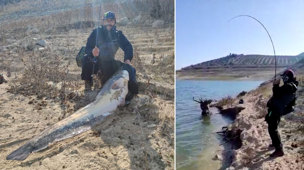 De pesca al black bass le pica un pez de 90 kilos