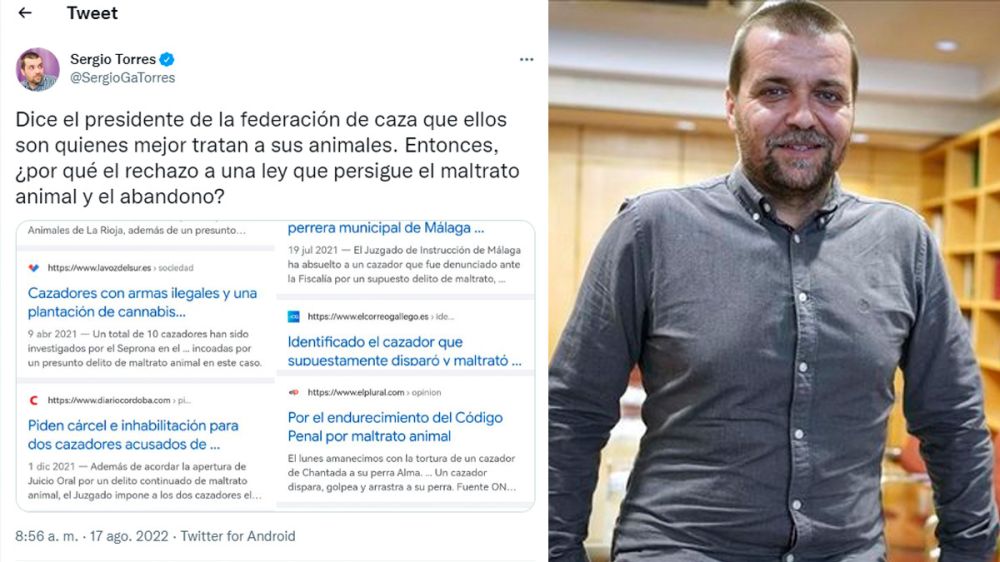 Sergio García Torres vuelve a atacar a la caza para intentar justificar su chapucera y criticada ley animalista