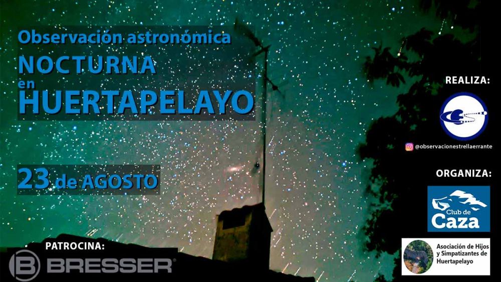 Observación astronómica nocturna en Huertapelayo