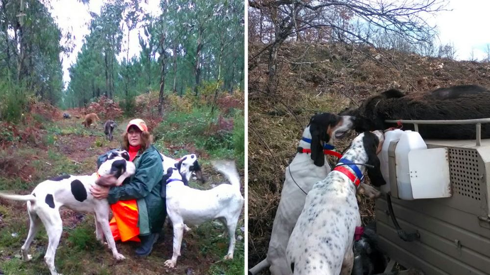Mujer, cazadora, rehalera y criadora de perros de rastro
