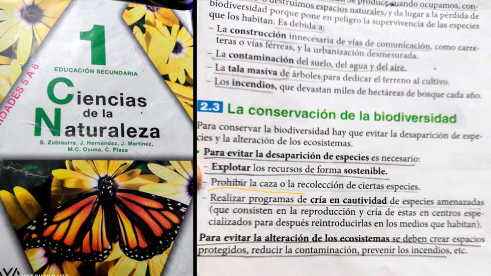 Un libro de la ESO adoctrina sobre la prohibición de la caza y el profesor lo corrige: la caza no se debe prohibir, sino regular