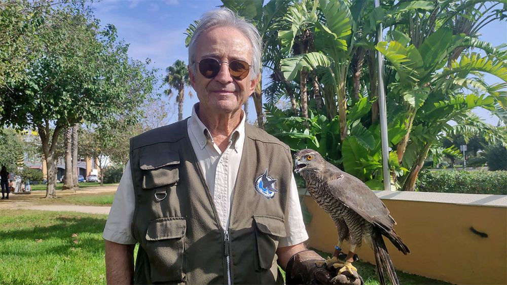 80 años y la pasión intacta por la cetrería