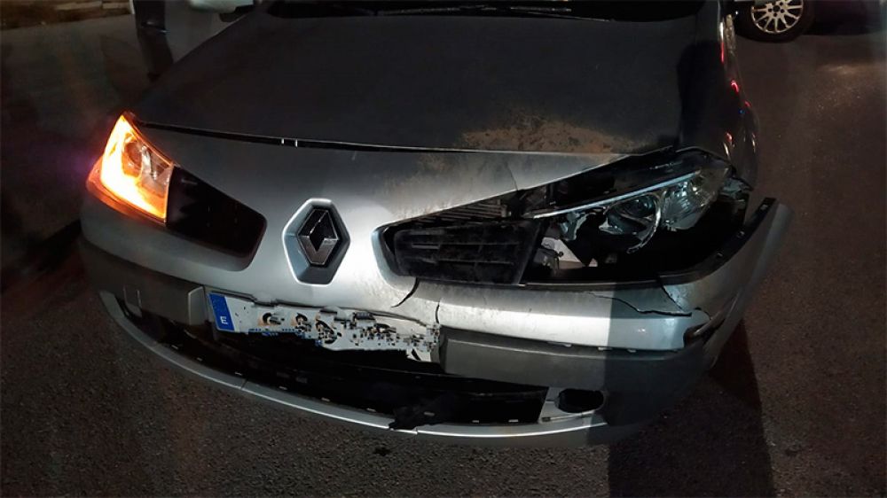 Un jabalí de más de 100 kilos y unas espectaculares navajas provoca un accidente de tráfico en una carretera valenciana