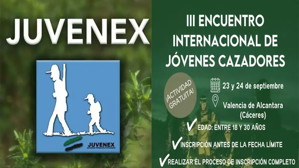 Juvenex organiza el III Encuentro Internacional de Jóvenes Cazadores en el que está trabajando con HUNTY